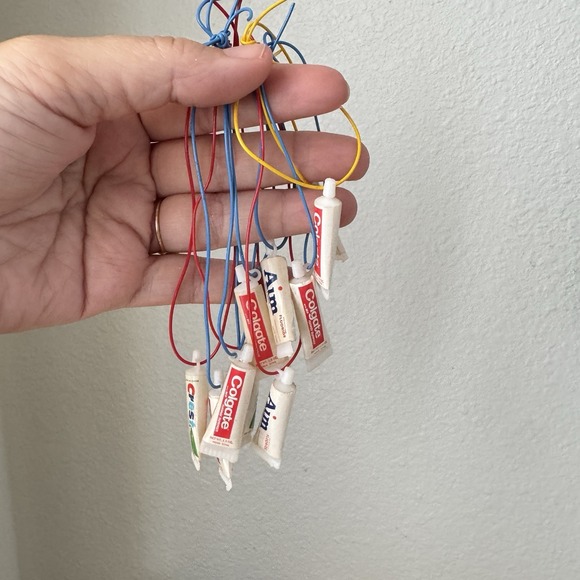 Vintage Miniature Toothpaste Tube Christmas Ornaments Aim Colgate Crest Lot 11 - Picture 5 of 9